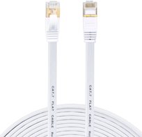 KABEL SIECIOWY LAN ETHERNET PŁASKI RJ45 SFTP CAT7 BIAŁY 2m Tradebit