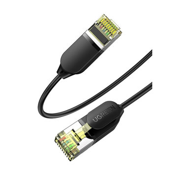 Kabel sieciowy UGREEN NW149, Ethernet RJ45, Cat.7, F/FTP, 0,5m (czarny) - uGreen
