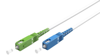 Kabel światłowodowy (FTTH), Singlemode (OS2) White, biały (Simplex), 3 m - Długość kabla 3 m - Goobay