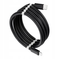 Kabel Szybkie Ładowanie Power Delivery lightning USB Typ C USB C 18W 1m z magnesami czarny Przewód do ładowania Telefonu USBC
