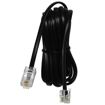 Kabel telefoniczny 4-żyłowy, RJ11 M - RJ45 M, 3 m, płaski, czarny, do ADSL modem economy - Inny producent