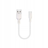 Kabel Typ C USBC USB A USBA do powerbanka krótki 5A QC 3.0 30cm biały TYPu C TypC