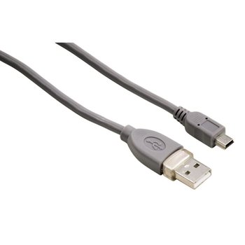 Kabel USB 2.0 HAMA A - miniUSB B, 25 cm, szary - Hama