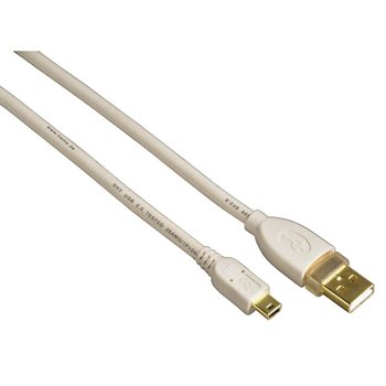 Kabel USB 2.0 HAMA Techline A - miniUSB B, 1.8 m, biały - Hama