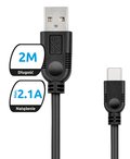 Kabel USB 2.0 - USB-C EXC MOBILE Whippy, 2 m - eXc mobile