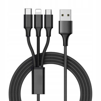 Kabel Usb 3W1 Do Telefonu Przewód Lightning Iphone Micro Usb Type-C 1,2M - VERK GROUP