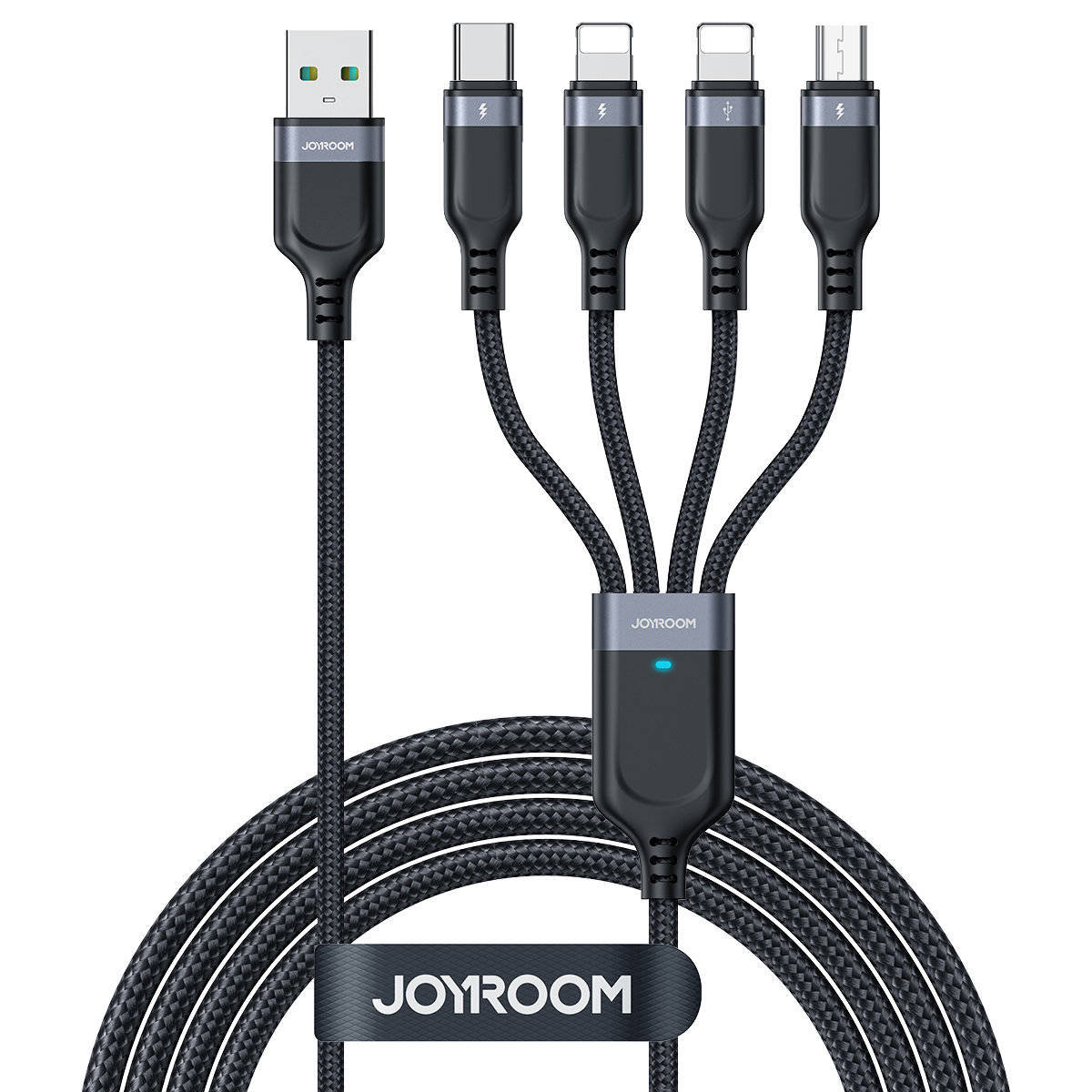 Фото - Навушники Joyroom Kabel USB 4w1 USB-A - USB-C / 2 x Lightning / Micro do ładowania i transmi 