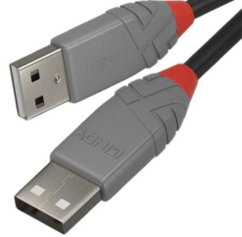 Kabel USB-A - USB-A LINDY Anthra Line 36694, 3 m - Lindy