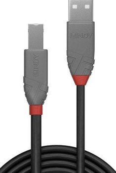 Kabel USB-A - USB-B LINDY Anthra Line 36675, 5 m - Lindy