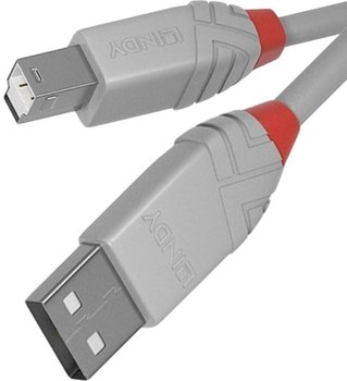 Kabel USB-A - USB-B LINDY Anthra Line 36681, 0.5 m - Lindy