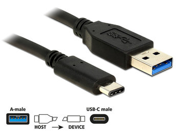 Kabel USB-A - USB-C DELOCK, 0.5 m - Delock