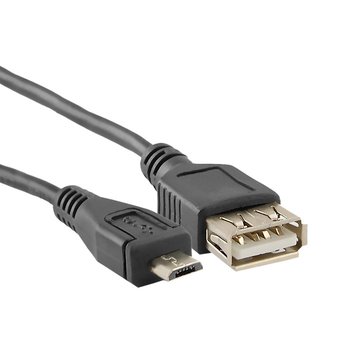 Kabel USB A żeński micro USB B męski 0.1m - NTEC