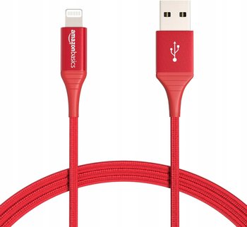 Kabel USB - Apple Lightning 1,8m czerwony certyfikat MFi - Amazon Basics