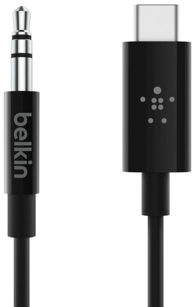 Zdjęcia - Kabel Belkin  USB-C - 3.5 mm miniJack  F7U079bt06-BLK, 1.8 m 