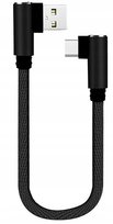 KABEL USB-C 3A QC 10W przewód MIĘKKI KĄTOWY 25 CM 480Mbps SZYBKI PRZESYŁ DKM
