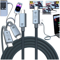 Kabel USB C 4.0 szybki elastyczny 40Gbps PD 240W macbook smartfon 1m 8K Iphone Samsung
