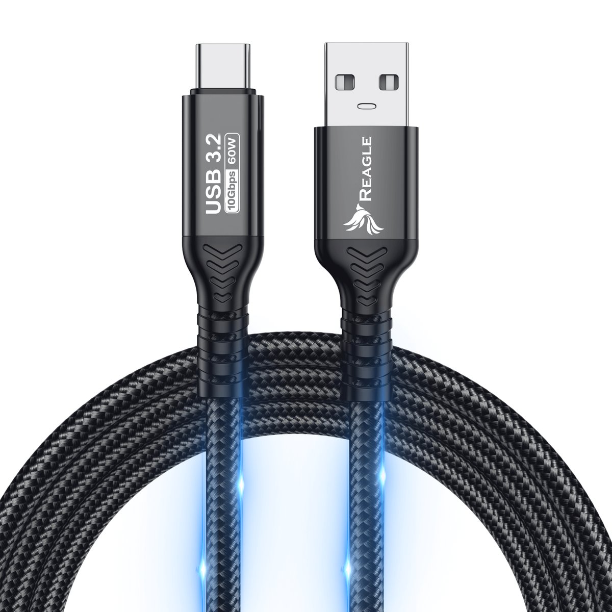KABEL USB C 50CM DO OCULUS STEAM VR QUEST 3 3S META TETHERING USB-A PD 60W 10Gbps REAGLE