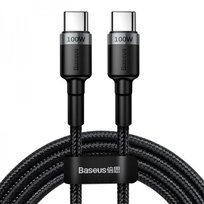 Kabel USB-C BASEUS Cafule, QC 3.0, PD 2.0, 100W, 5A, 2m, szaro-czarny