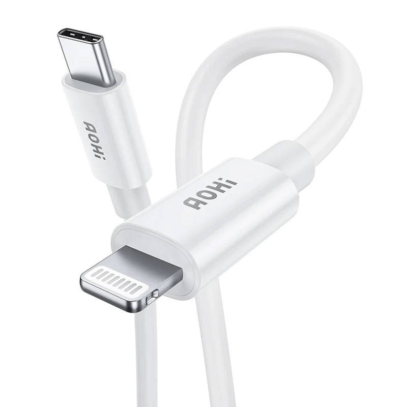 Zdjęcia - Kabel AOHi  USB-C do Lightning  AOC-L003, 1.2m, 3A  (biały)