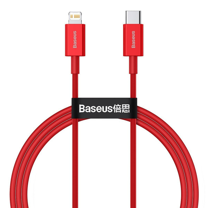 Фото - Кабель BASEUS Kabel USB-C do Lightning  Superior Series, 20W, PD, 1m  (czerwony)