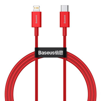 Kabel USB-C do Lightning Baseus Superior Series, 20W, PD, 1m (czerwony) - Baseus