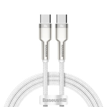 Kabel USB-C do USB-C Baseus Cafule, 100W, 1m (biały) - Baseus