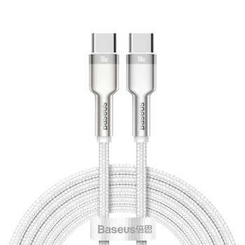 Kabel USB-C do USB-C Baseus Cafule, 100W, 2m (biały) - Baseus