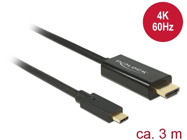 Kabel - USB-C/HDMI DELOCK, 3 m