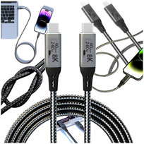 Kabel USB C szybkie ładowanie 240W dane do 40 Gb/s video 8K standard 4.0 1m Iphone Samsung