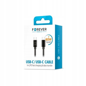 Kabel USB-C - USB-C Forever 60W PD 3.0 1 metr - Forever