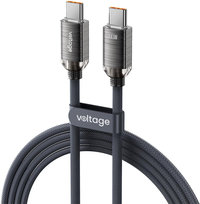Kabel USB-C / USB-C Voltage PureCrystal 100W PD 100cm czarny Inna marka