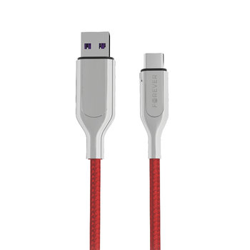 Kabel USB-C - USB FOREVER, 5A , 1 m, czerwony - Forever