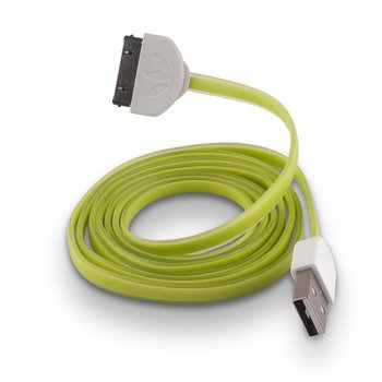 Kabel USB do Apple iPhone 3/4 FOREVER silikonowy, płaski, zielony - Forever