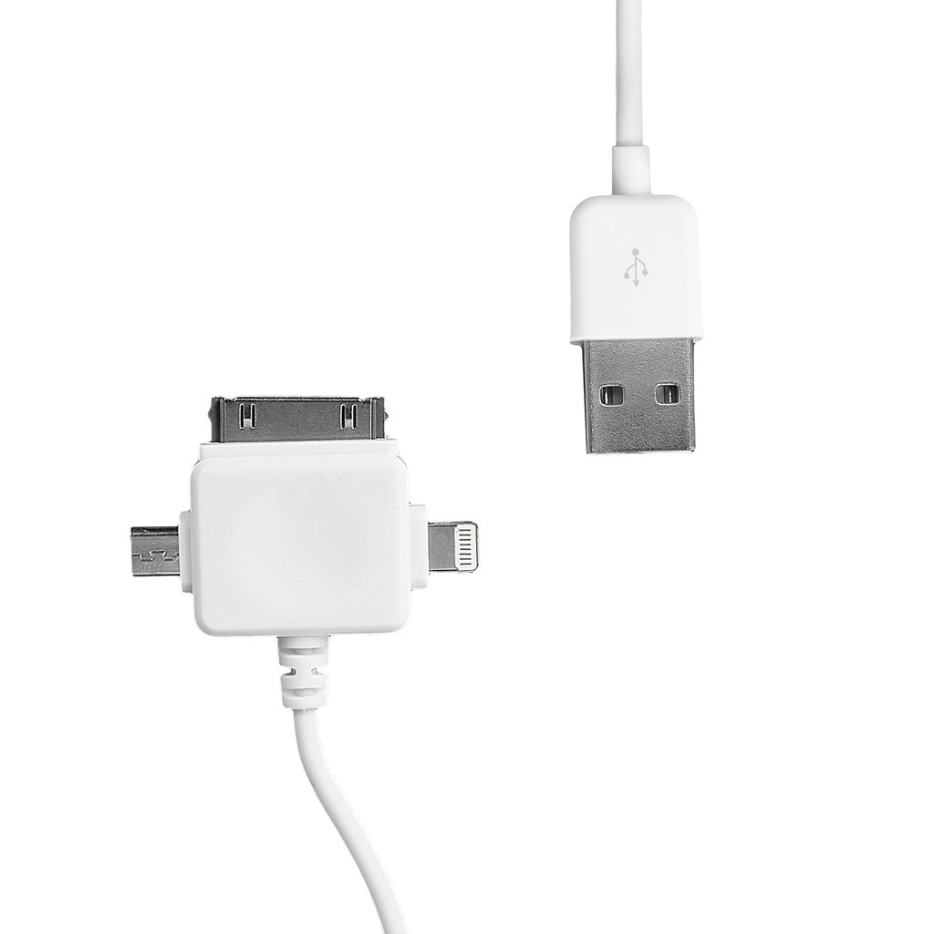 Zdjęcia - Kabel Whitenergy  USB-Lightning/30-pin/microUSB , 1 m 