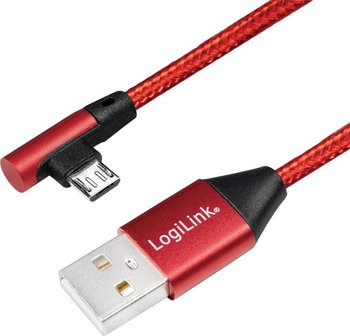 Kabel USB LogiLink USB-A - microUSB 0.3 m Czerwony (CU0149) - LogiLink