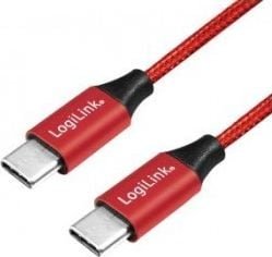 Kabel USB LogiLink USB-C - USB-C 1 m Czerwony (CU0156) - LogiLink