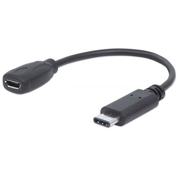 Kabel USB Manhattan USB-C MicroB M/F USB 2.0 HiSpeed 0,15m - Manhattan