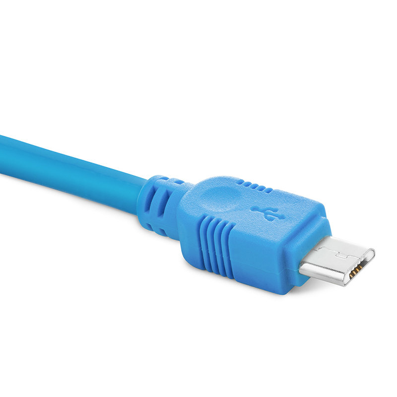 Kabel USB - micro USB EXC Whippy, 2 m, niebieski
