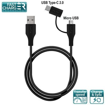 Kabel USB - micro USB/Lightning PURO, 1 m - Puro