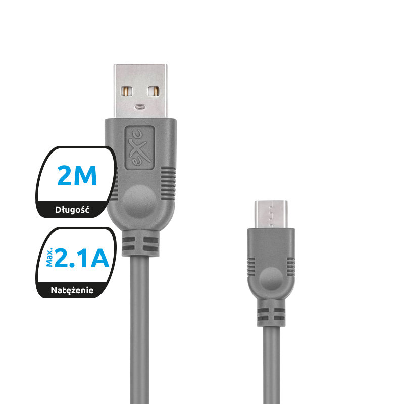 Kabel USB - microUSB EXC MOBILE Whippy, 2 m