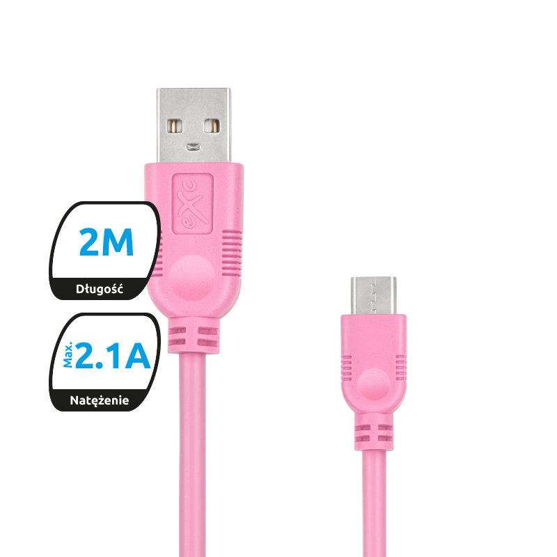 Zdjęcia - Kabel  USB - microUSB EXC MOBILE Whippy, 2 m