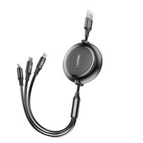 Kabel USB - microUSB/Lightning/USB-C 3w1 BASEUS Golden Loop, 1.2 m Baseus