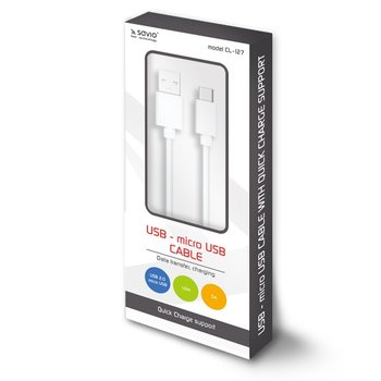 Kabel USB/microUSB Savio CL-127, 1 m - Savio