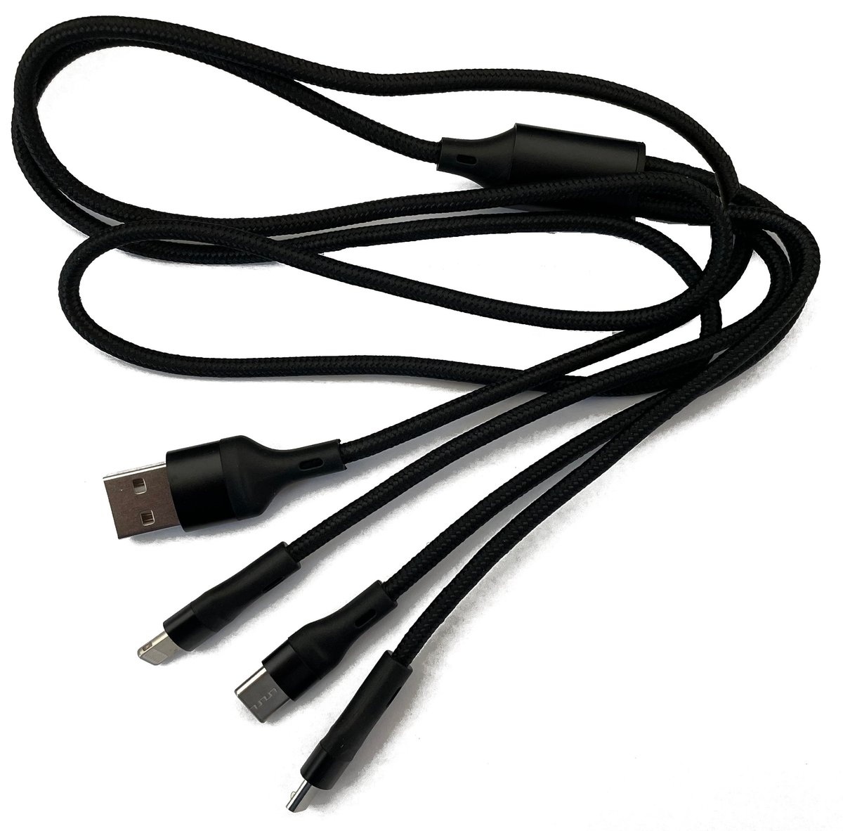 Фото - Кабель Kabel USB mocny przewód do ładowania 3A 3w1 usb-c lightning micro USB