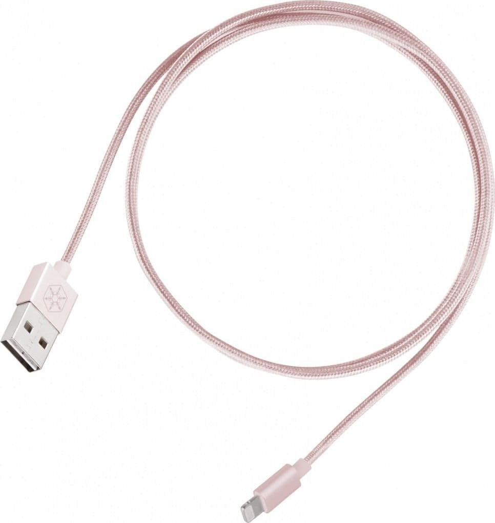 Фото - Кабель SilverStone Kabel USB  USB-A - Lightning 1 m Różowy  (52017)