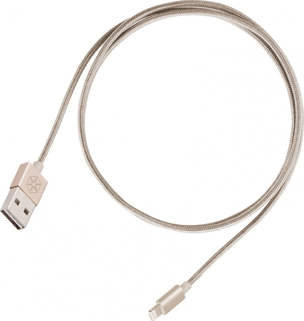 Фото - Кабель SilverStone Kabel USB  USB-A - Lightning 1 m Złoty  (52016)