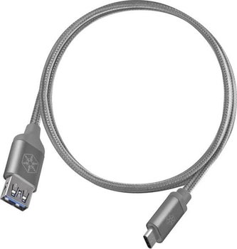 Kabel USB SilverStone USB-A - USB-C 0.5 m Szary (52032) - Silverstone