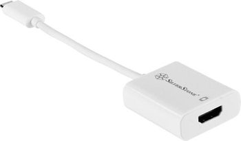 Kabel USB SilverStone USB-C - HDMI 0.1 m Biały (SST-EP07W) - Silverstone