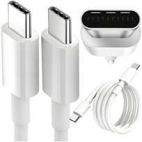 KABEL USB TYP-C DO TYP-C PD USB-C 3,6A BIAŁY 1M 100W SZYBKIE ŁADOWANIE Tele