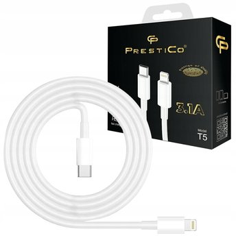 Kabel Usb Typ C Pd Lightning Iphone Szybkie Ładowanie 3,1A T5 1M Prestico - GSM-HURT